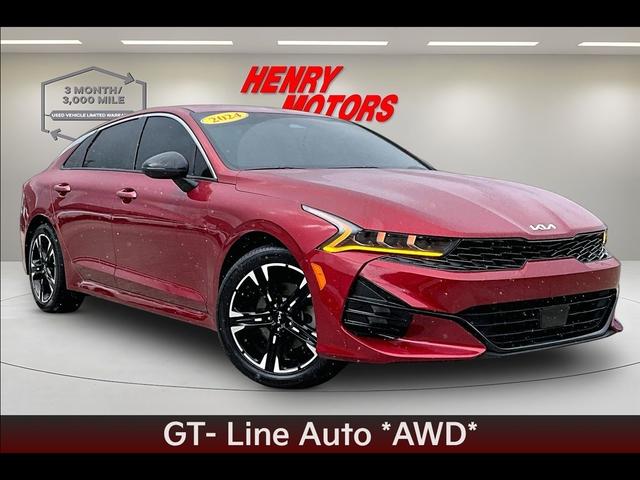 Red 2024 Kia K5 Sedan All-Wheel Drive Automatic