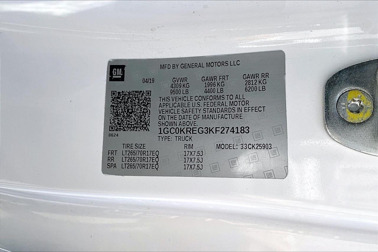 Chevrolet Silverado 2500HD 4WD Reg Cab 133.6" Work Truck 2019