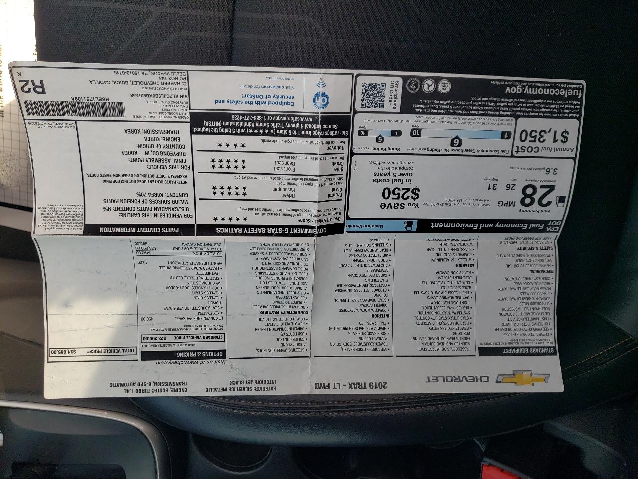 Chevrolet Trax FWD 4dr LT 2019