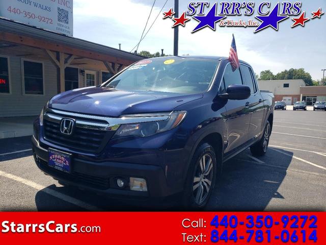 Blue 2017 Honda Ridgeline Pickup Truck All-Wheel Drive 6-Speed Automatic