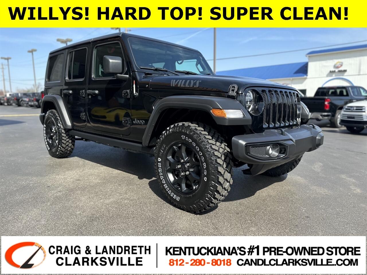 Used 2021 Jeep Wrangler Unlimited Willys for Sale in Clarksville IN Craig  and Landreth Clarksville