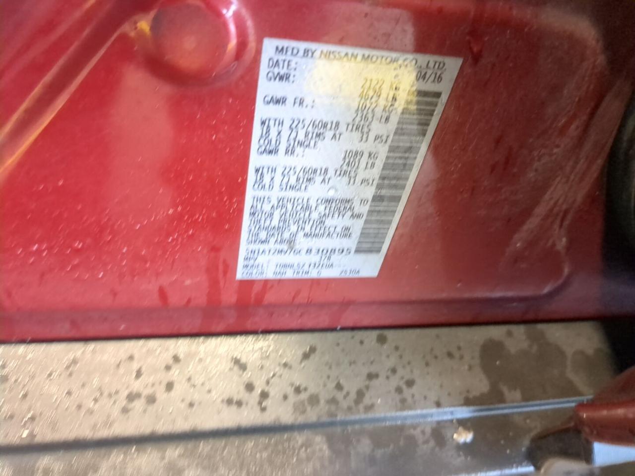 Nissan Rogue AWD 4dr SL 2016