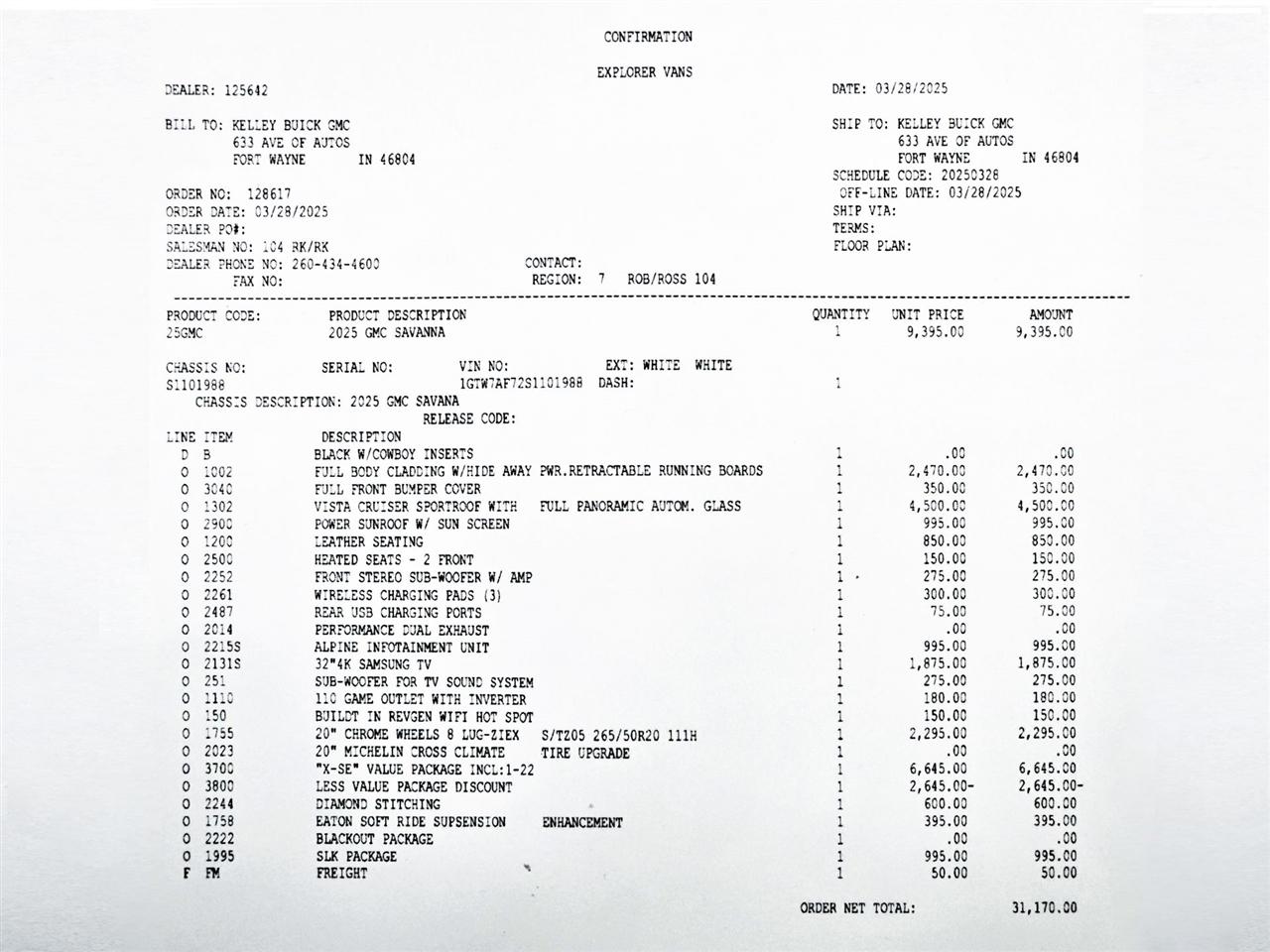 GMC Savana Cargo Van  2025