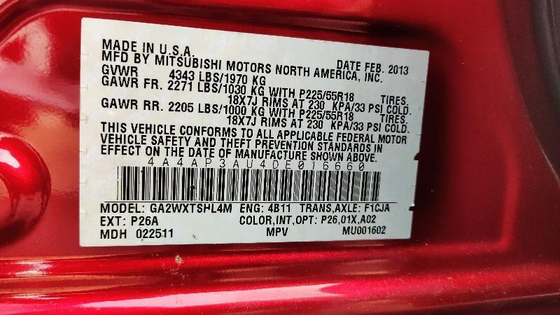 Mitsubishi Outlander Sport ES 2WD 2013