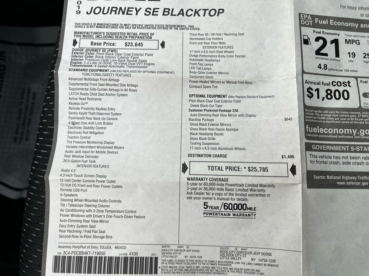 Dodge Journey SE 2019