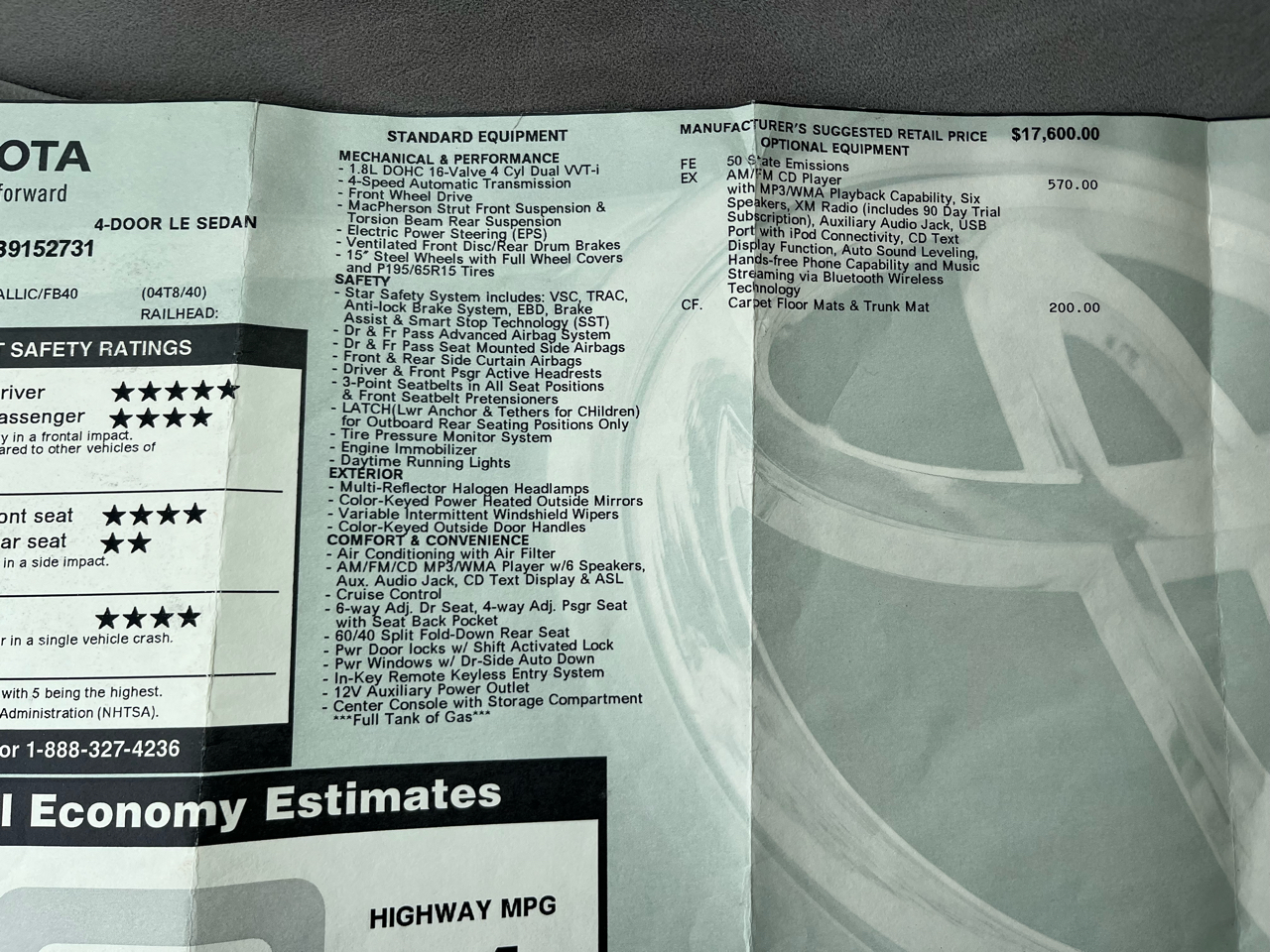 Toyota Corolla LE 2011