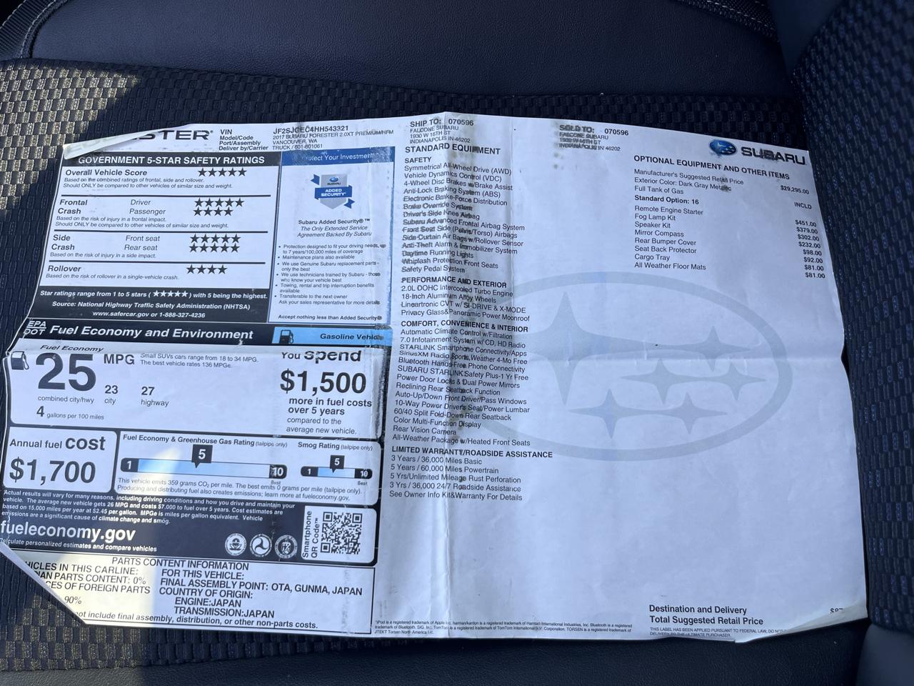 Subaru Forester 2.0XT Premium 2017
