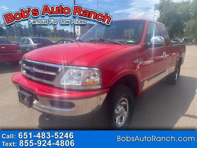 Red 1997 Ford F-150 XL 4WD Extended Cab SB Pickup Truck Four-Wheel Drive 4-Speed Manual