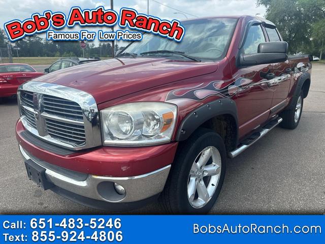 Red 2007 Dodge RAM 1500 Pickup Truck Four-Wheel Drive Automatic