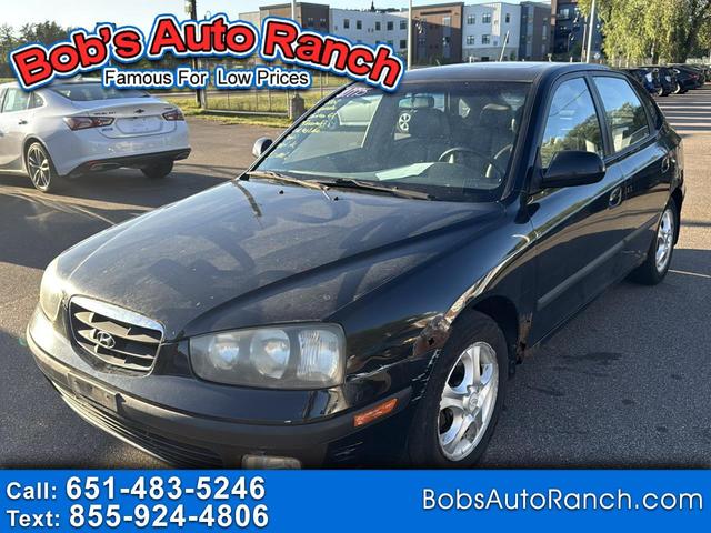 Black 2002 Hyundai Elantra Hatchback Front-Wheel Drive Automatic