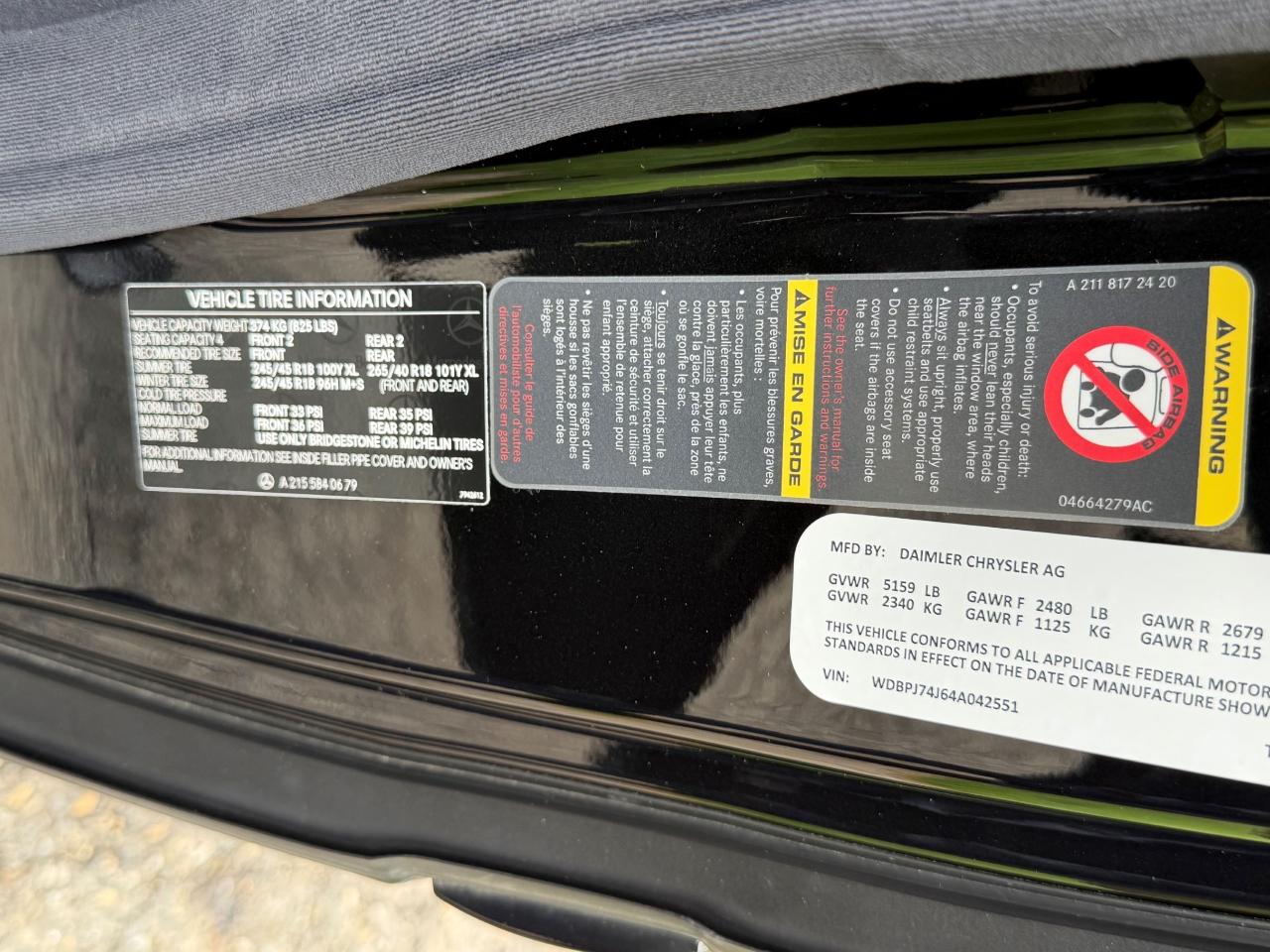 Mercedes-Benz CL-Class CL55 AMG 2004