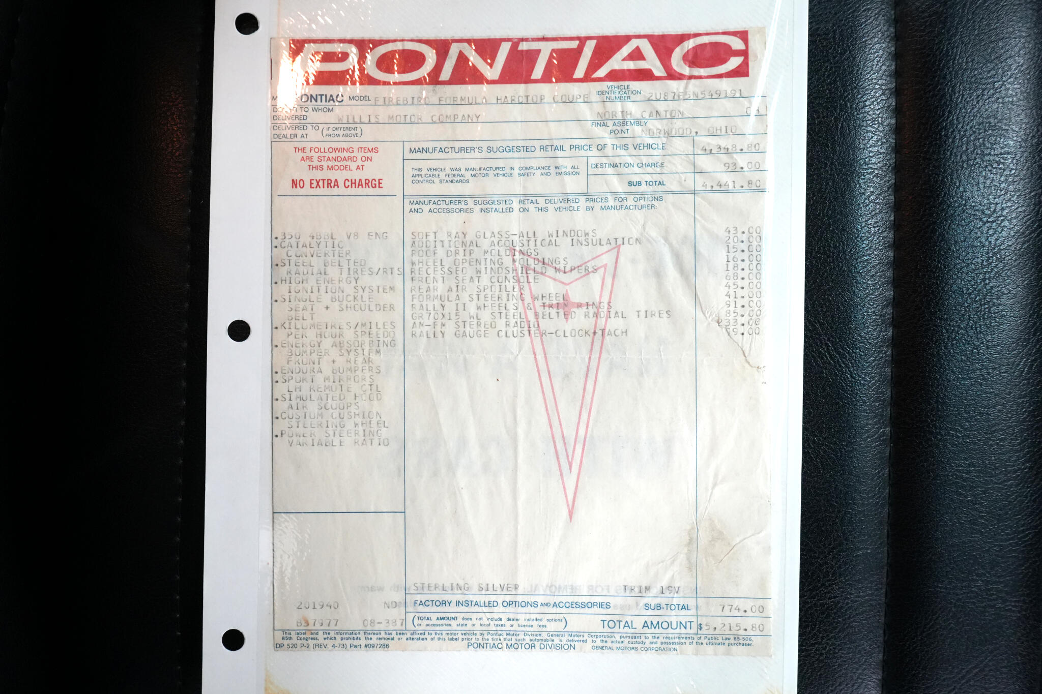 1975 Pontiac Firebird 91