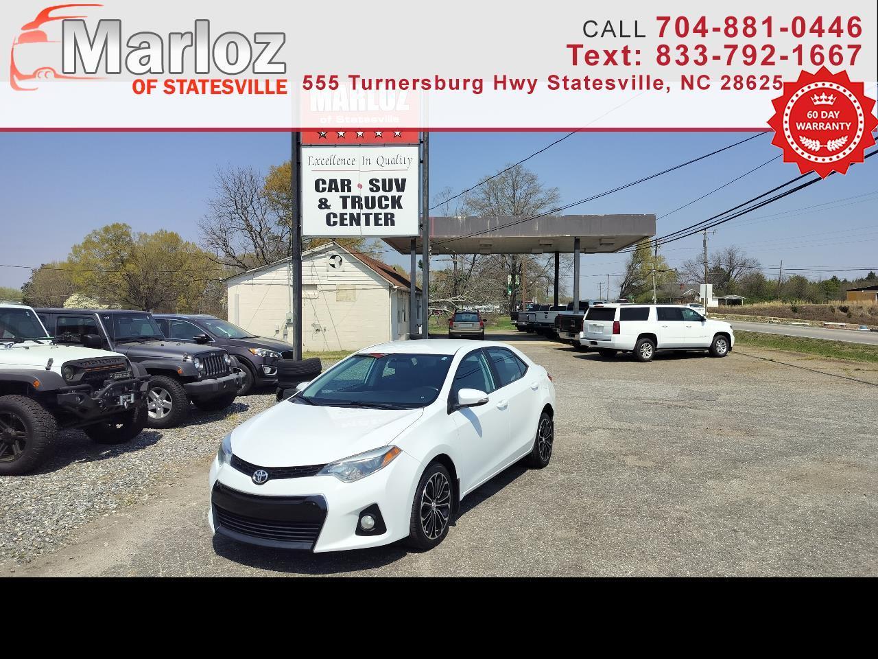 Toyota Corolla 4dr Sdn CVT S w/Special Edition Pkg (Natl) 2016