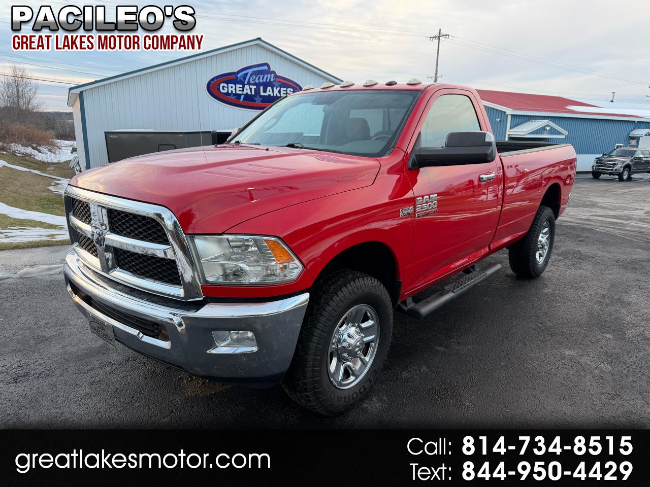 2018 RAM 2500 SLT 4x4 Reg Cab 8' Box