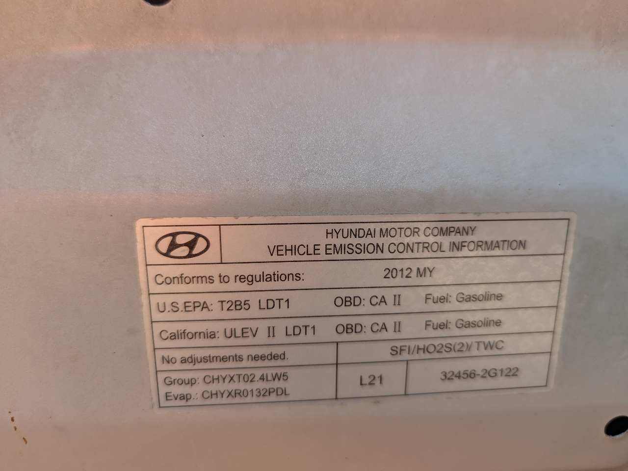 Hyundai Tucson GL Auto FWD 2012 Hyundai Tucson GL Auto FWD 2012