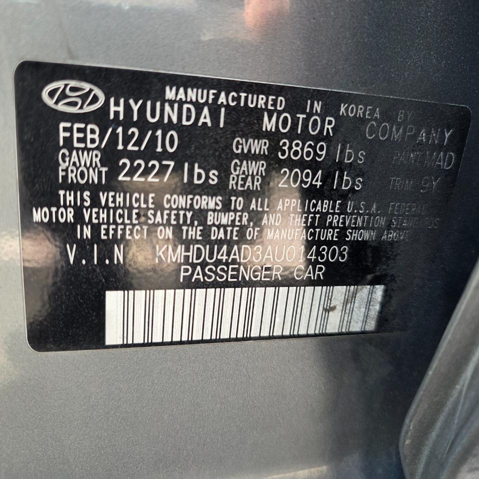 Hyundai Elantra SE 2010