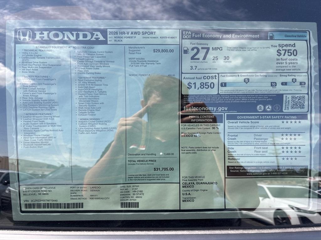 Honda HR-V Sport AWD CVT 2026