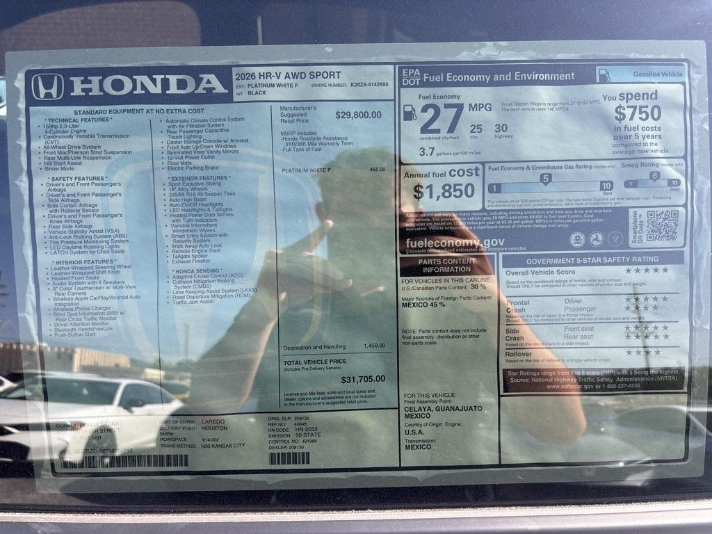 Honda HR-V Sport AWD CVT 2026