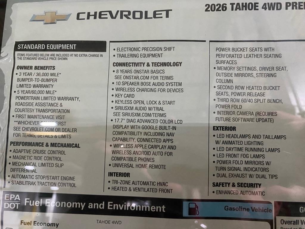 Chevrolet Tahoe 4WD 4dr Premier 2026