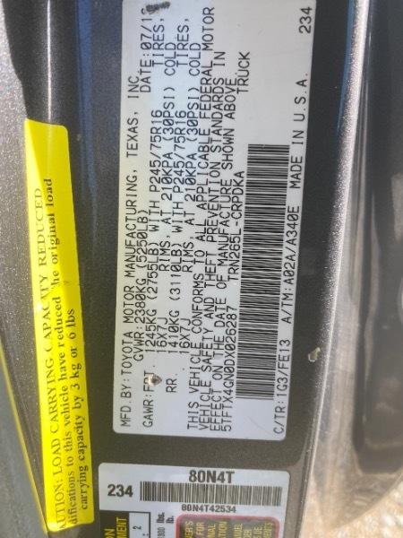 Toyota Tacoma PreRunner Access Cab 2WD 2013