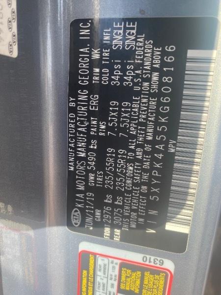 Kia Sorento SX Limited V6 2019