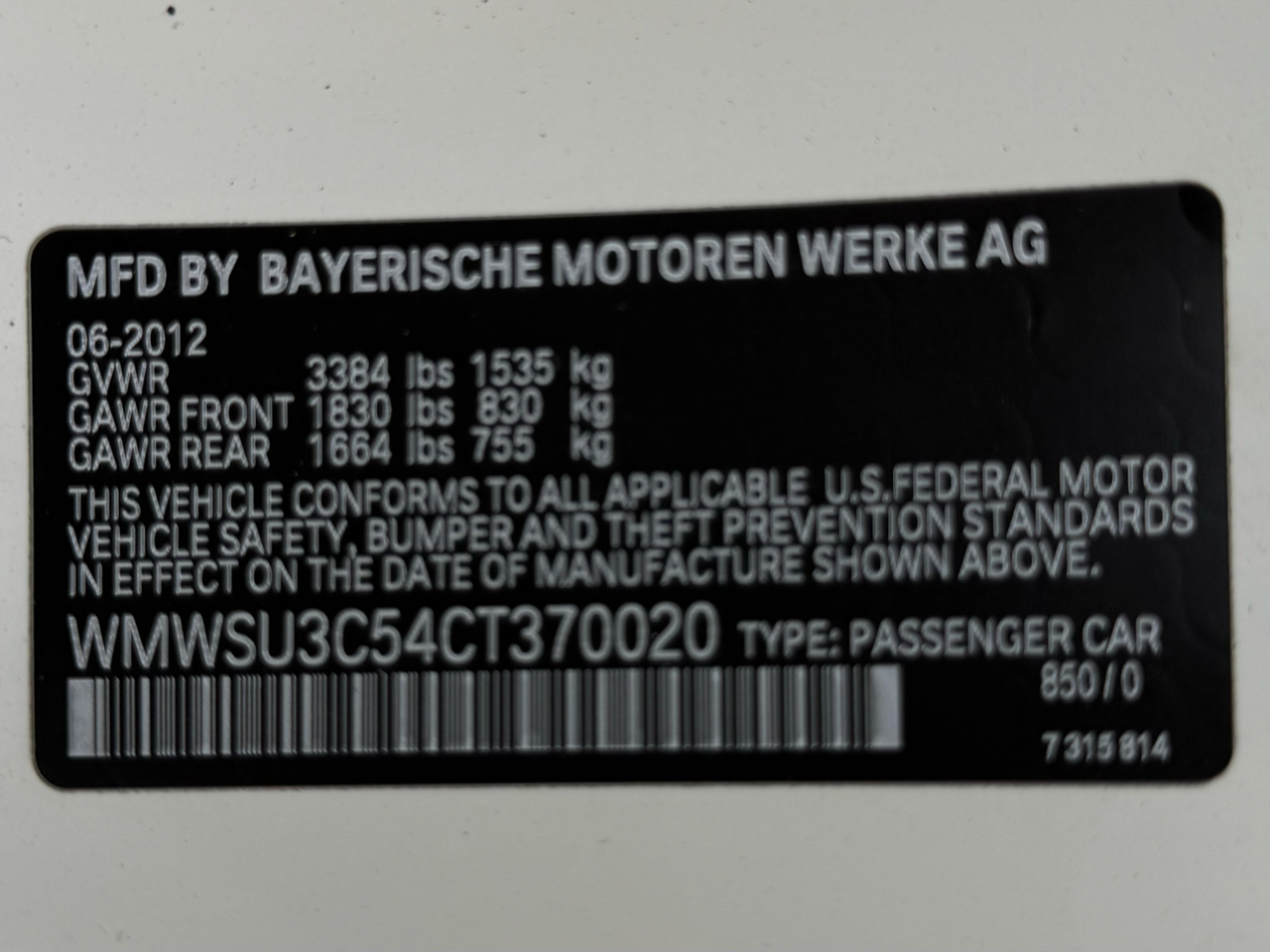 MINI Cooper Hardtop 2dr Cpe 2012