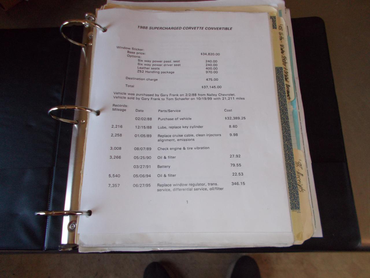 Chevrolet Corvette Convertible 1988