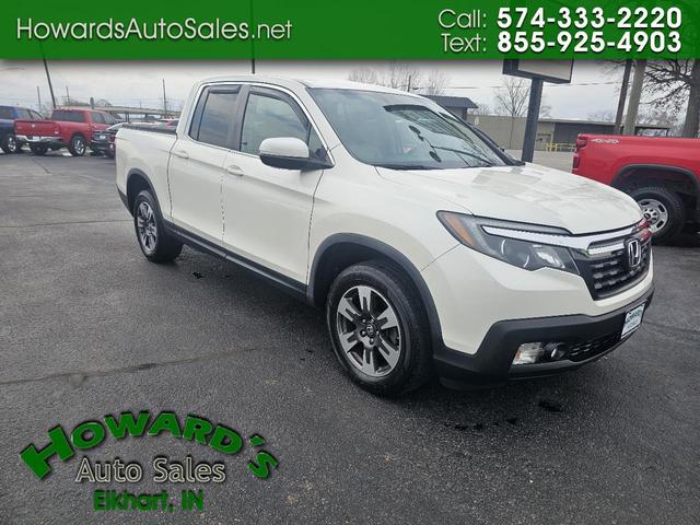 White 2017 Honda Ridgeline RTL AWD Pickup Truck All-Wheel Drive Automatic