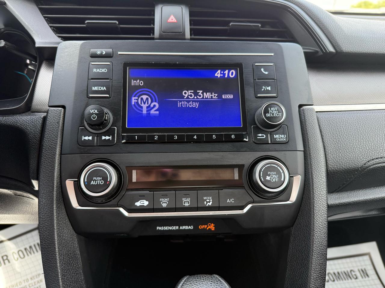 Honda Civic LX Honda Sensing Sedan CVT 2019