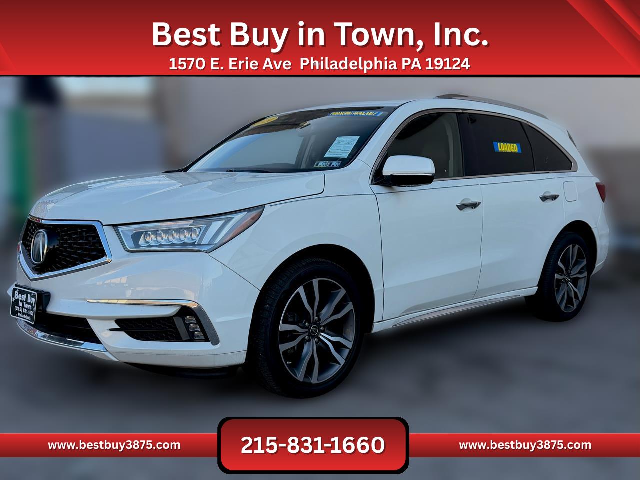 2019 Acura MDX SH-AWD w/Advance Pkg Sport Utility 4D