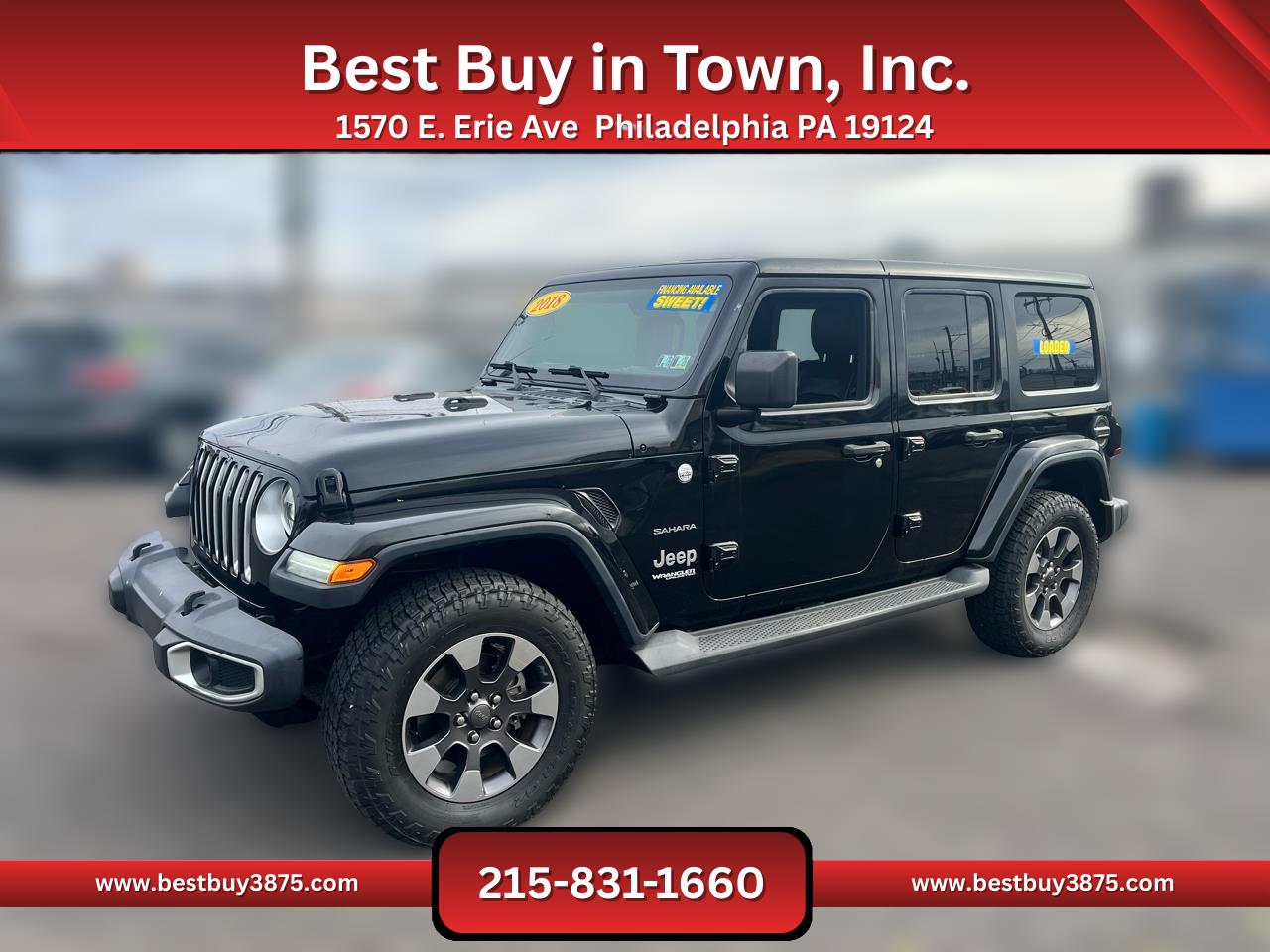 2018 Jeep Wrangler Unlimited All New Sahara Sport Utility 4D
