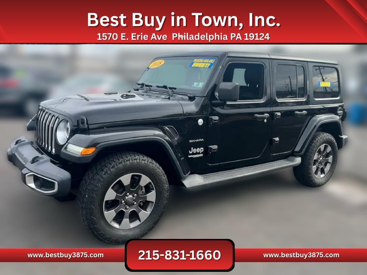 2018 Jeep Wrangler Unlimited All New Sahara Sport Utility 4D