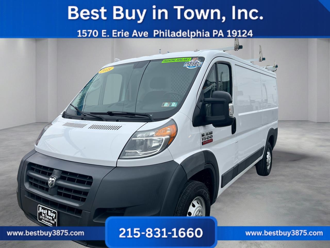 2018 RAM ProMaster Cargo Van 1500 Low Roof w/136  WB Van 3D
