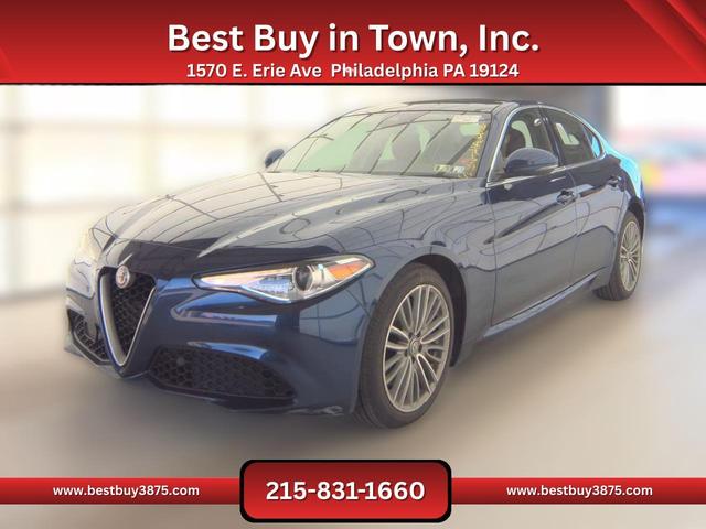 Blue 2018 Alfa Romeo Giulia Ti Lusso AWD Sedan All-Wheel Drive 8-Speed Automatic
