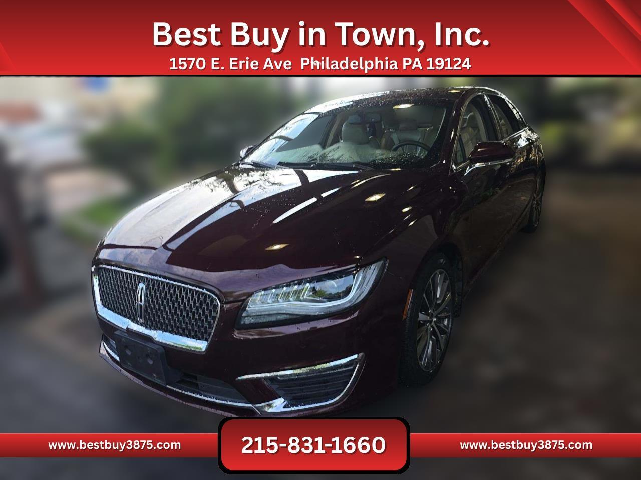 Red (Maroon) 2018 Lincoln MKZ Sedan All-Wheel Drive 6-Speed Automatic