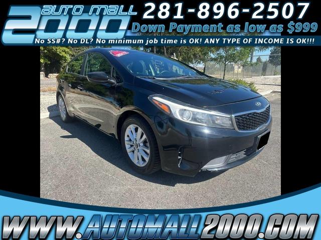 Black 2017 Kia Forte Sedan Front-Wheel Drive Automatic
