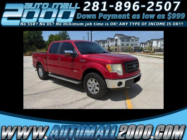 Red 2012 Ford F-150 Pickup Truck Four-Wheel Drive Automatic