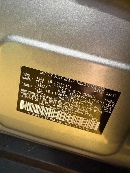 Subaru Outback 2.5i Limited 2017