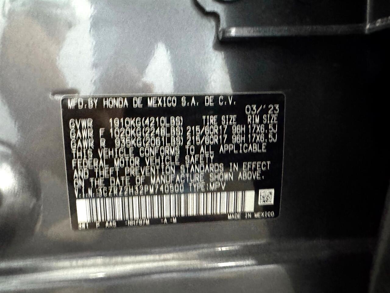 2023 Honda HR-V LX photo 23
