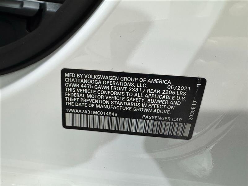 Volkswagen Passat 2.0T S Auto 2021 Volkswagen Passat 2.0T S Auto 2021