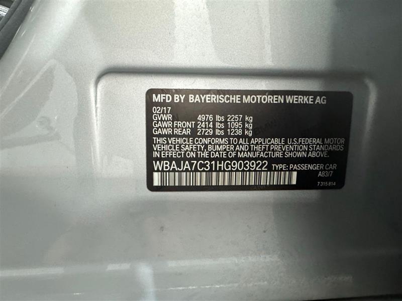 BMW 5 Series 530i xDrive Sedan 2017 BMW 5 Series 530i xDrive Sedan 2017