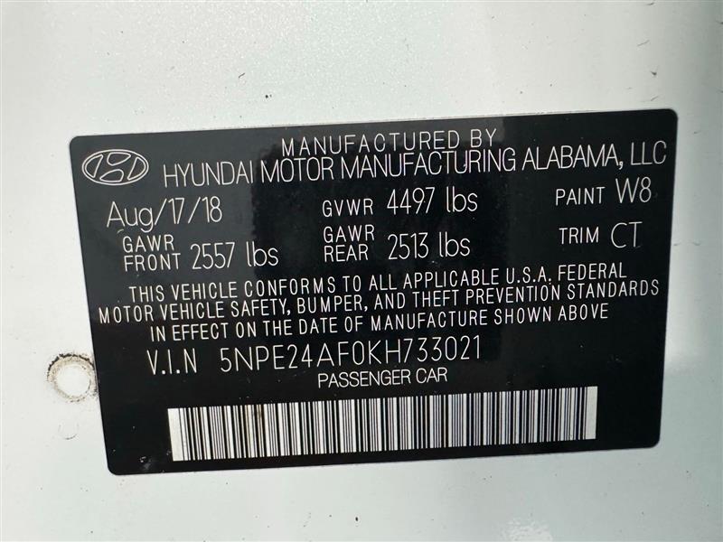 Hyundai Sonata SE 2019