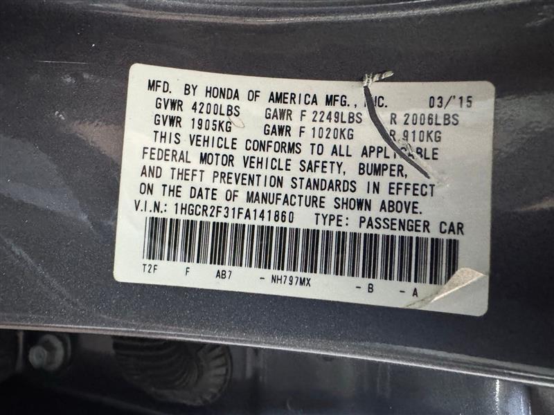 Honda Accord LX Sedan CVT 2015