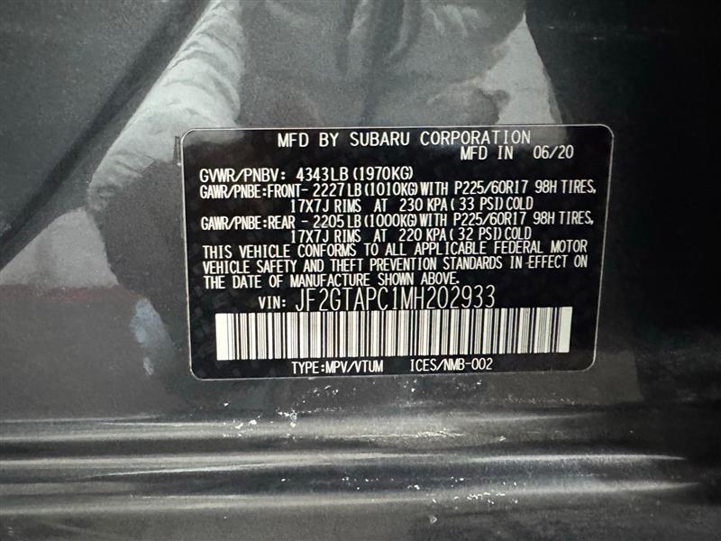 Subaru Crosstrek 2.0i Premium CVT 2021