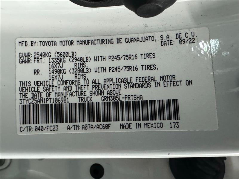 Toyota Tacoma SR5 Double Cab Long Bed V6 6AT 4WD 2023