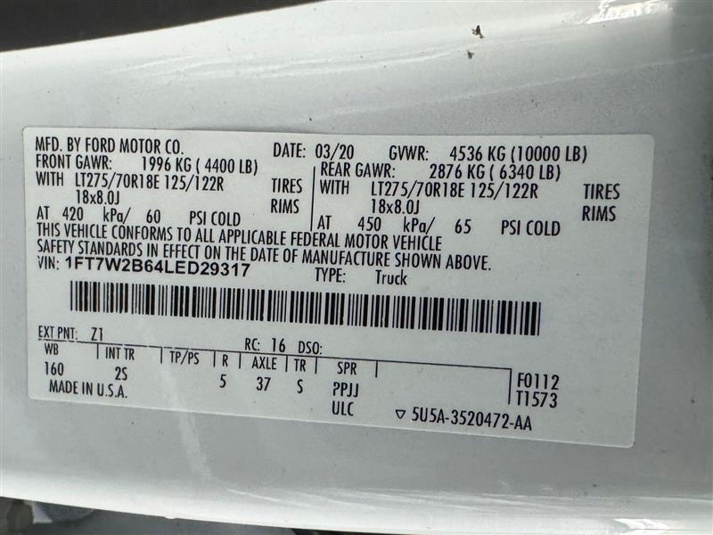 Ford F-250 SD XLT Crew Cab 4WD 2020