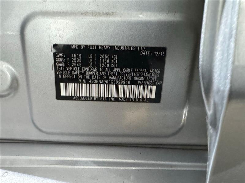 Subaru Legacy 2.5i Premium 2016