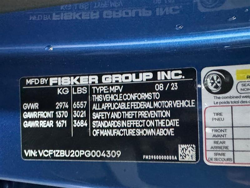 Fisker Ocean Ocean One 2023