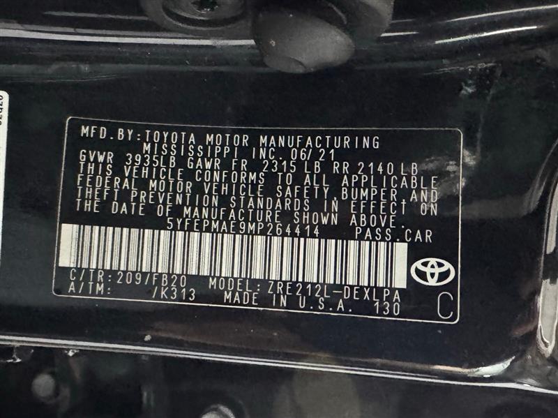 Toyota Corolla LE 2021