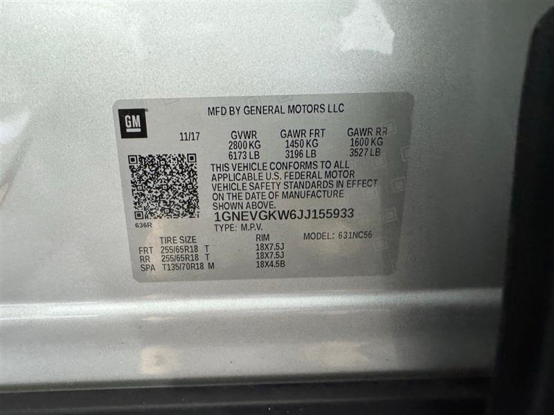 Chevrolet Traverse LT Cloth AWD 2018